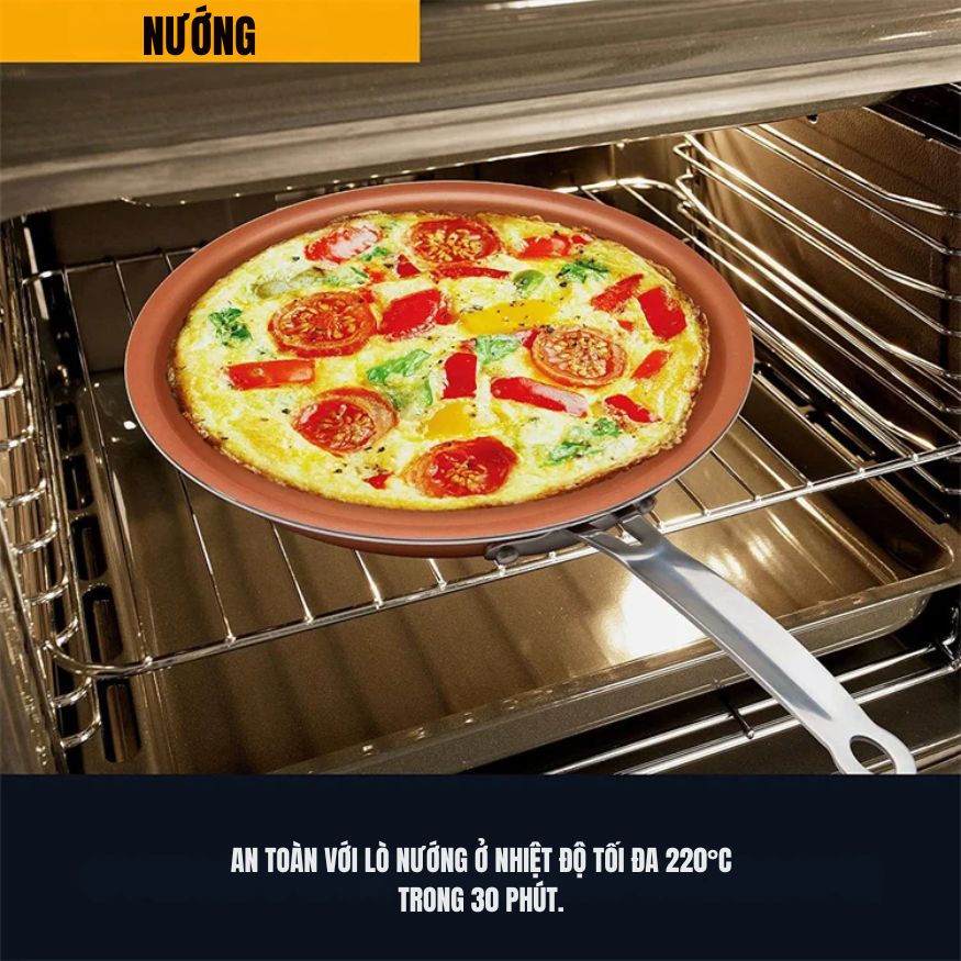 Chảo Chống Dính Đáy Từ Mishio (Size 20, 25, 30cm) MK430 MK431 MK432 - Chống Dính Gốm Cao Cấp, An Toàn Sức Khỏe, Dùng Cho Mọi Loại Bếp - hàng chính hãng