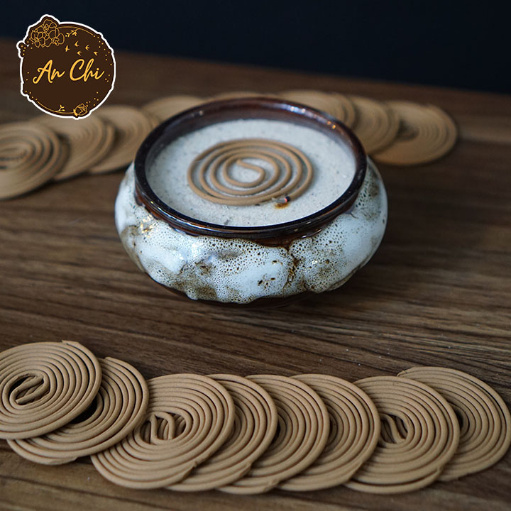 Nhang trầm hương khoanh ORGANIC 4 TIẾNG An Chi - nhang trầm vòng làm từ nguyên liệu Trầm tự nhiên cho mùi thơm dễ chịu, nồng ấm, không cuốn tàn