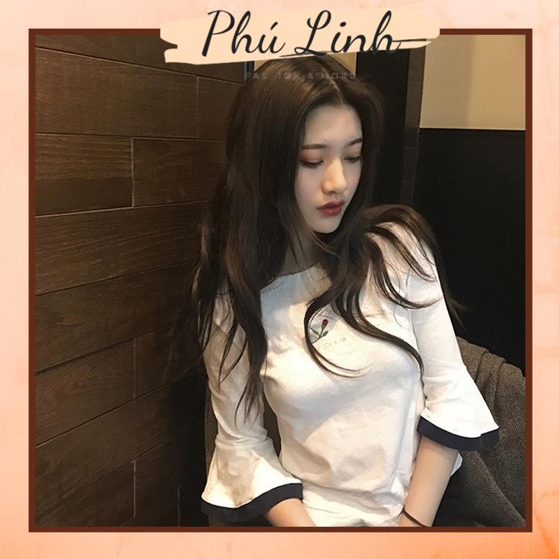 MS922 Áo thun tay xoè thêu hoa hồng Lulu Grace