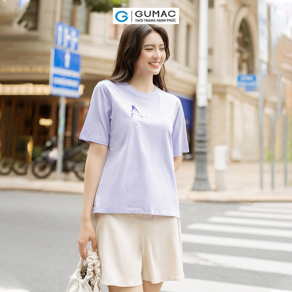 Quần short nữ dáng loe kèm thắt lưng trẻ trung năng động thời trang GUMAC QD07068