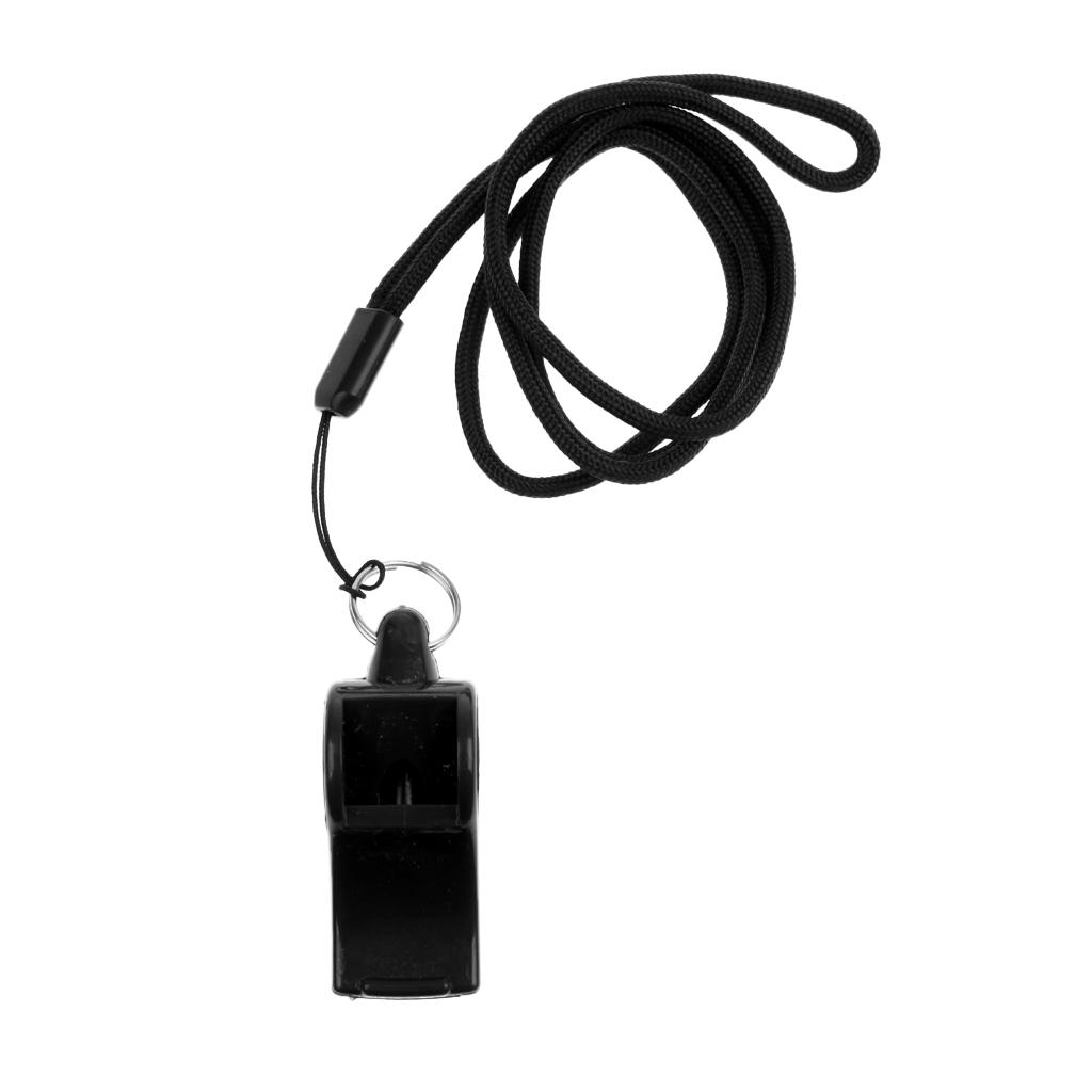 Durable Plastic Emergency Survival Whistle with Lanyard for Marine Boat Kayaking Safety Outdoor Sports Camping Hiking