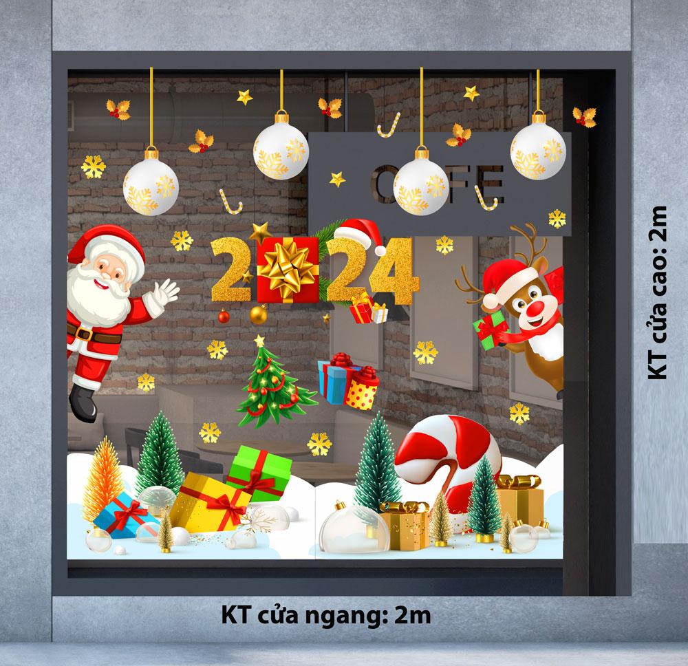 Decal trang trí NOEL 2024 combo số 4