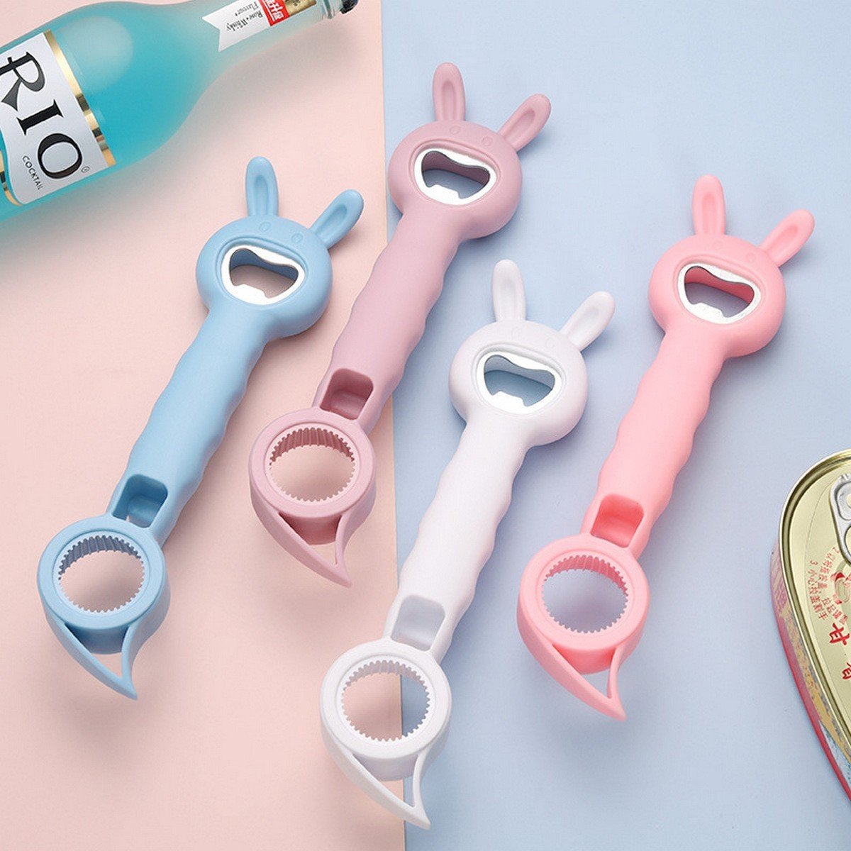 Dụng Cụ Khui 4 Trong 1 Đa Năng Tai Thỏ Dễ Thương Đáng Yêu