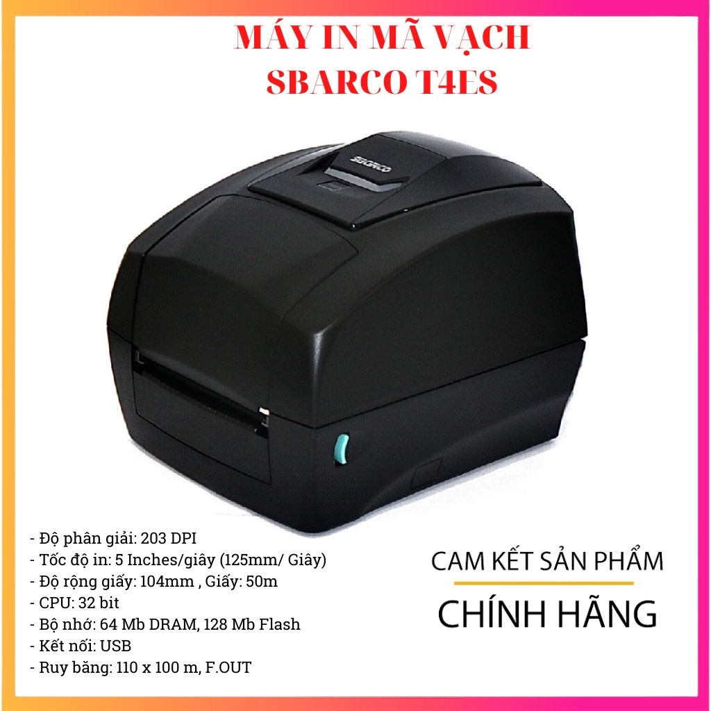 Máy in mã vạch SBARCO T4ES (Hàng chính hãng)