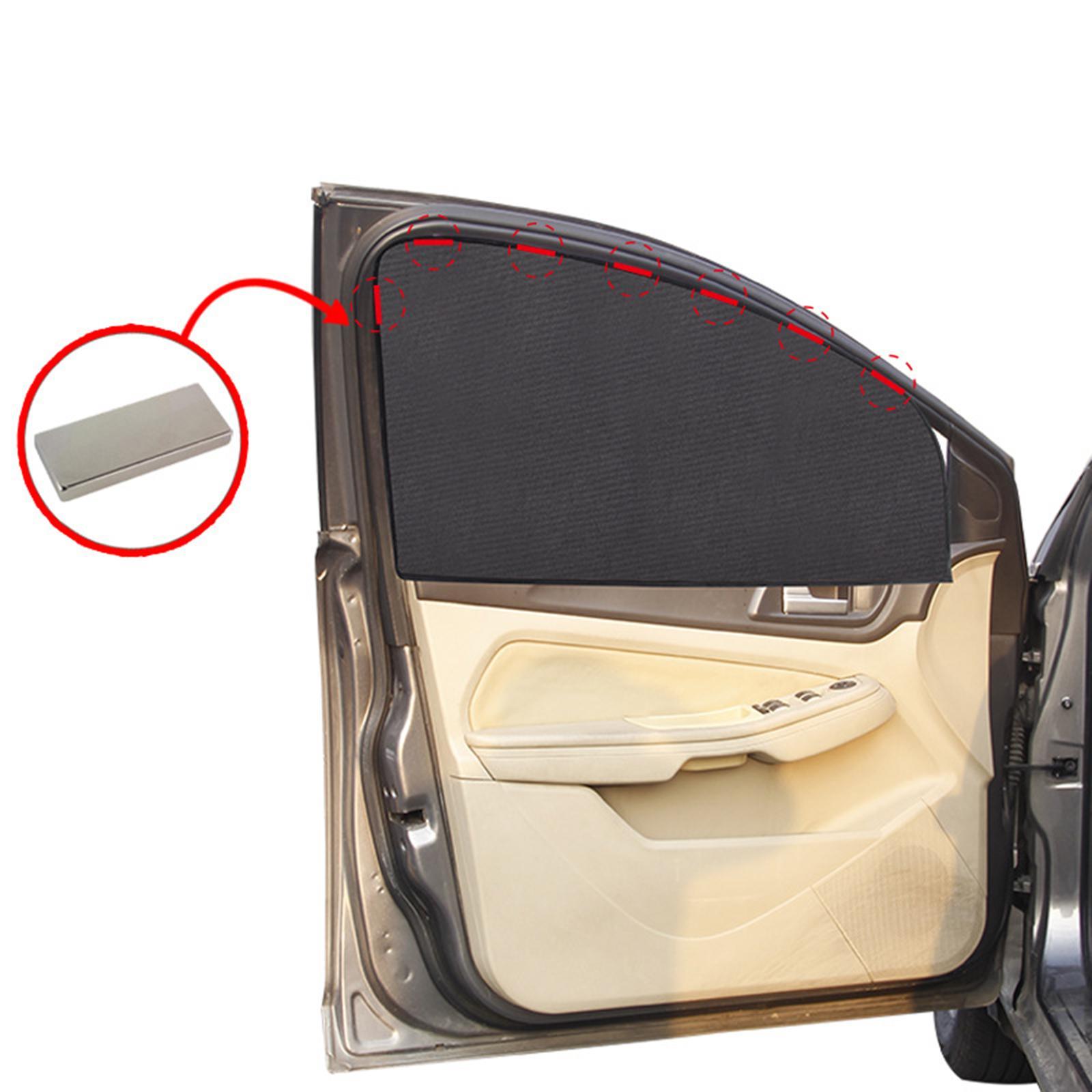 2X Car  Side Window Sunshade Premium Retractable Front Thicker