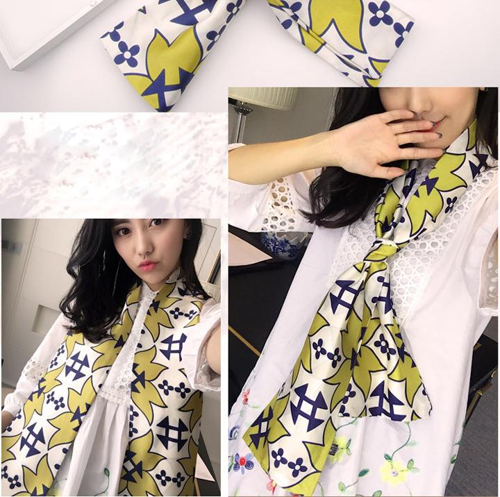 Khăn lụa Satin 2 Lớp Phong Cách Hàn Quốc