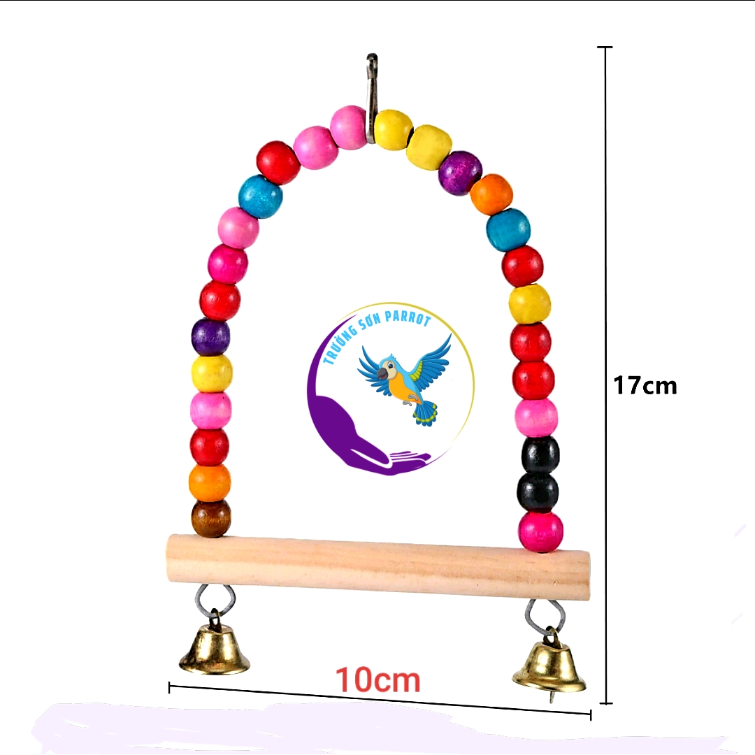 Bộ 6 món đồ chơi như hình treo lồng cho vẹt, sóc, chuột hamster và chim cảnh khác .