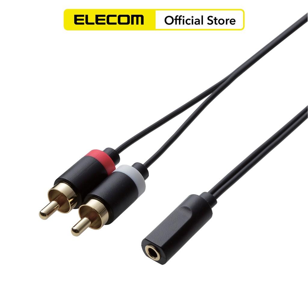 Cáp AV 3.5φ -2xRCA 0.3m ELECOM DH-MFWR03 hàng chính hãng - Bảo hành 12 tháng