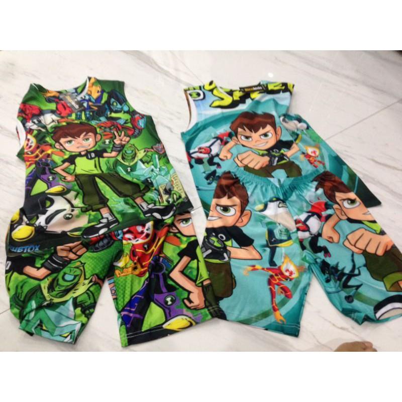 Bộ đồ bé trai sát nách siêu mát lạnh ngày hè hình Ben 10