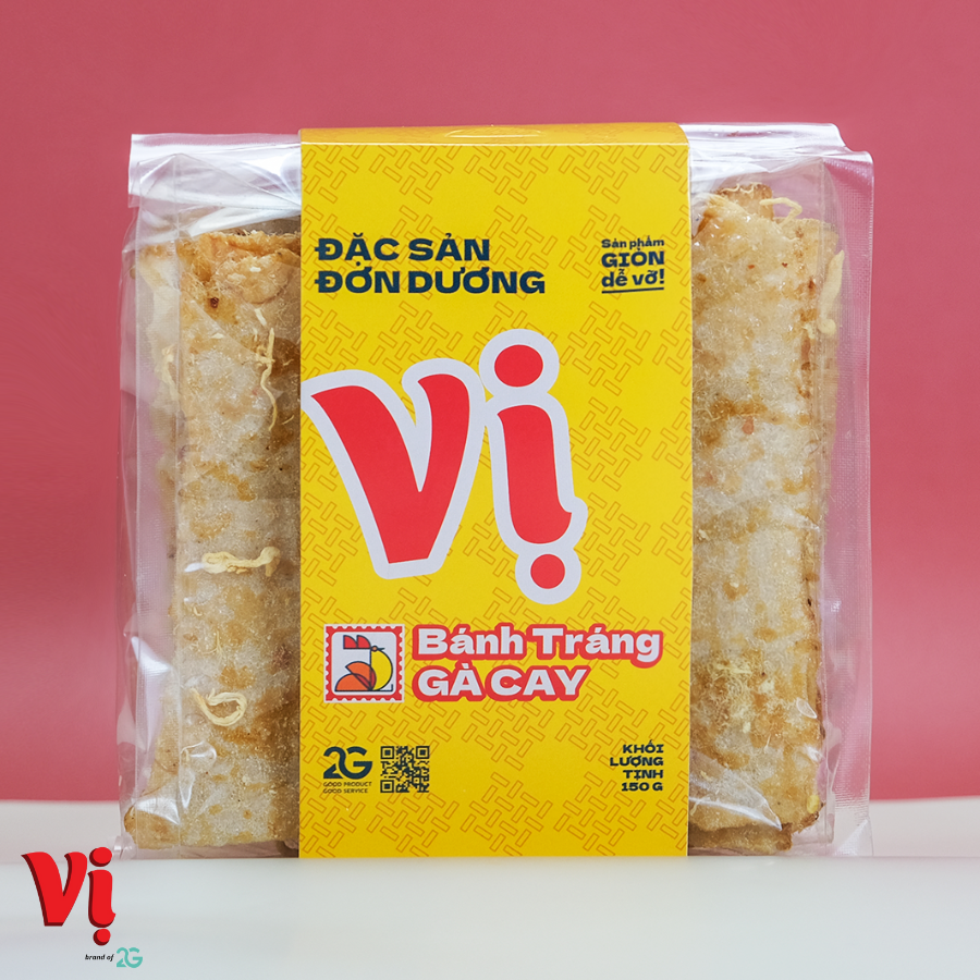 Bánh Tráng Gà Cay Vị - Túi 150g