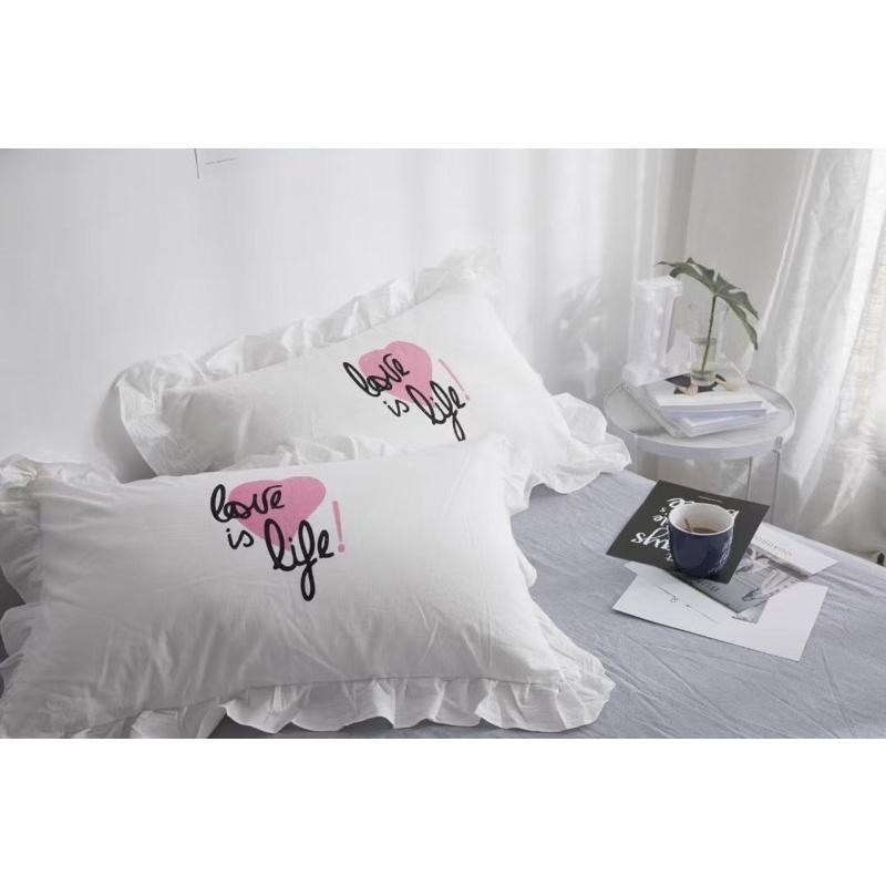 Vỏ Gối Nằm Cotton Mát Thấm Hút Mồ Hôi Tốt Kháng Khuẩn, Chống Ẩm Mốc Kích Thước 48x74