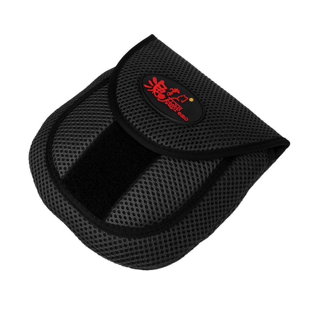 2 Pieces Bait Casting Fishing Reel Protective Case Cover Storage Bag Black