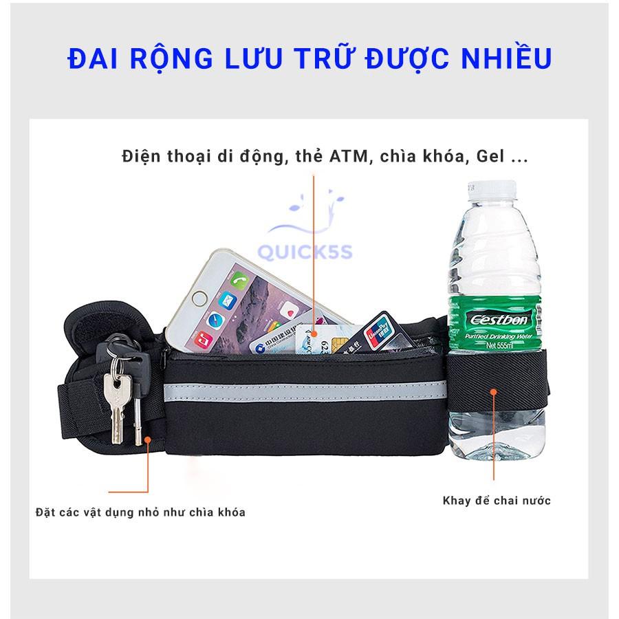 Đai Đeo Chạy Bộ Bản To Đựng Điện Thoại Chai Nước Uống Chạy Bộ Quick5s DTD