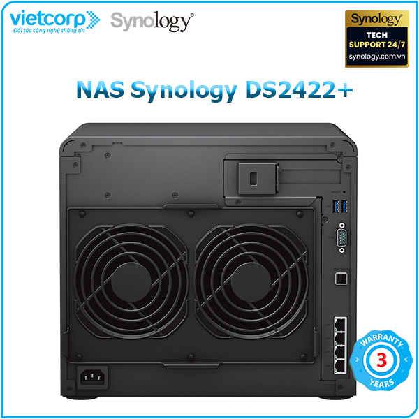 Thiết bị lưu trữ mạng NAS Synology DS2422+ - Hàng chính hãng