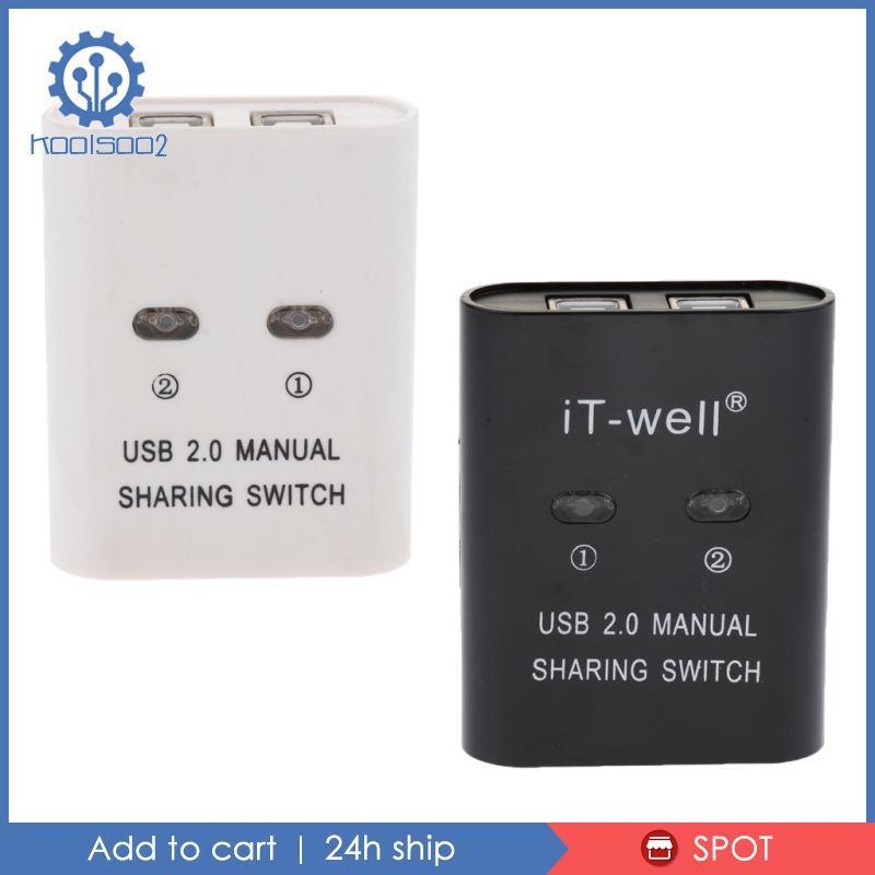 USB Manual Sharing Switch, 2 Ports HUB KVM Swtiches For PC Scanner Printer