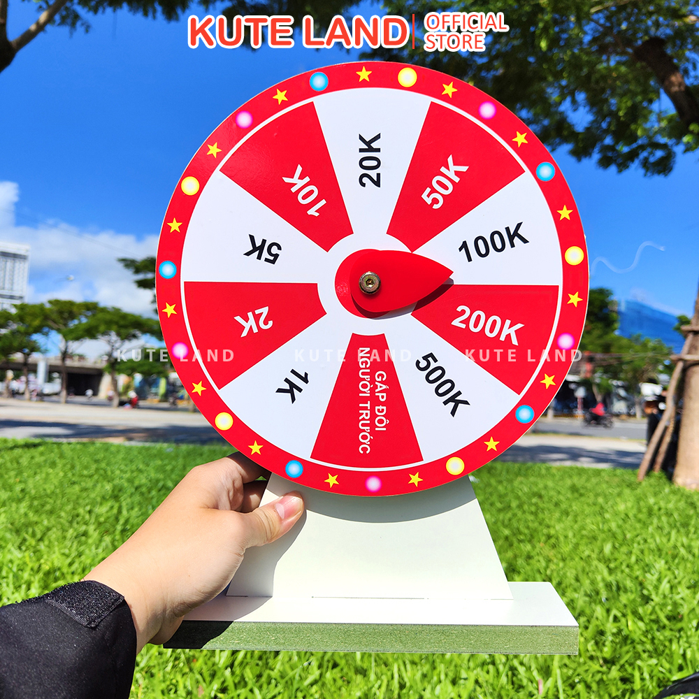 Vòng quay ăn nhậu uống rượu bia Drinking Game Roulette 25 cm 16 ô nội dung thú vị giải trí trong bữa tiệc