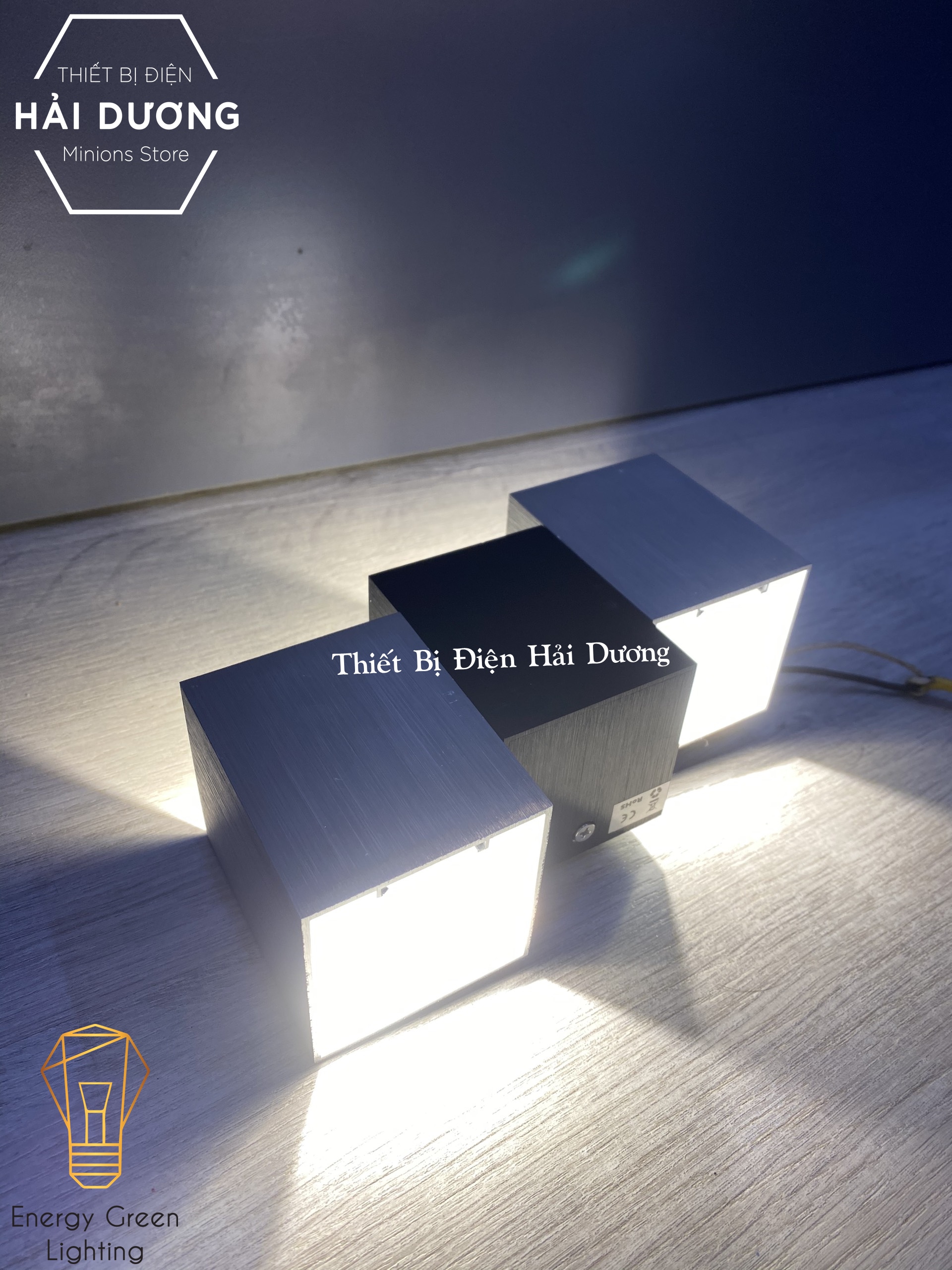 Đèn Tường Decor Bắc Âu Phong Cách Bậc Thang Hình Vuông DT-123 - Chip Led Siêu Sáng