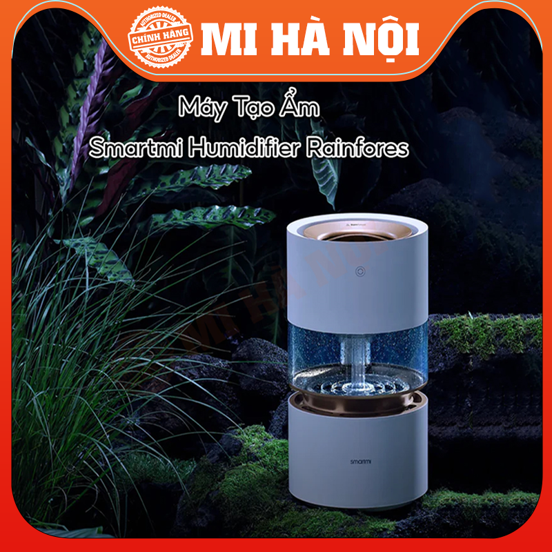 Máy tạo độ ẩm thông minh Xiaomi Smartmi Rainforest- không phun sương tạo hiệu ứng hạt mưa-bản quốc tế- Hàng chính hãng