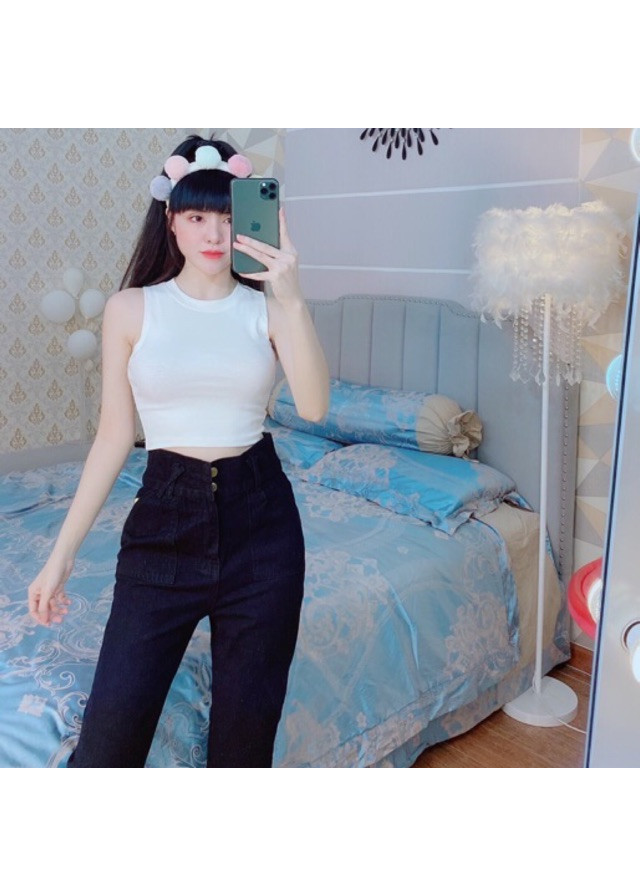 Áo crop ba lỗ ngược dáng ôm body