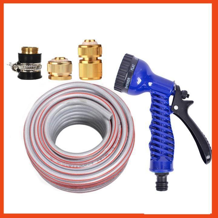 Bộ dây tăng áp 3 lần vòi xịt nước rửa xe, tưới cây loại 15m 206843