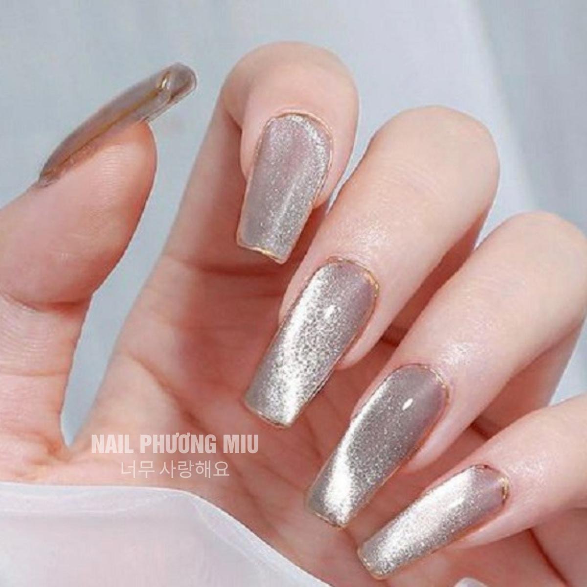 Sơn Mắt Mèo Thạch Xám MILAN Số 02 Siêu Mịn Chai 15ml Làm Nail Siêu Sáng, Sơn Gel Đậm Mướt Kết Hợp Cùng Nam Châm Tạo Hiệu Ứng Mắt Mèo Xám