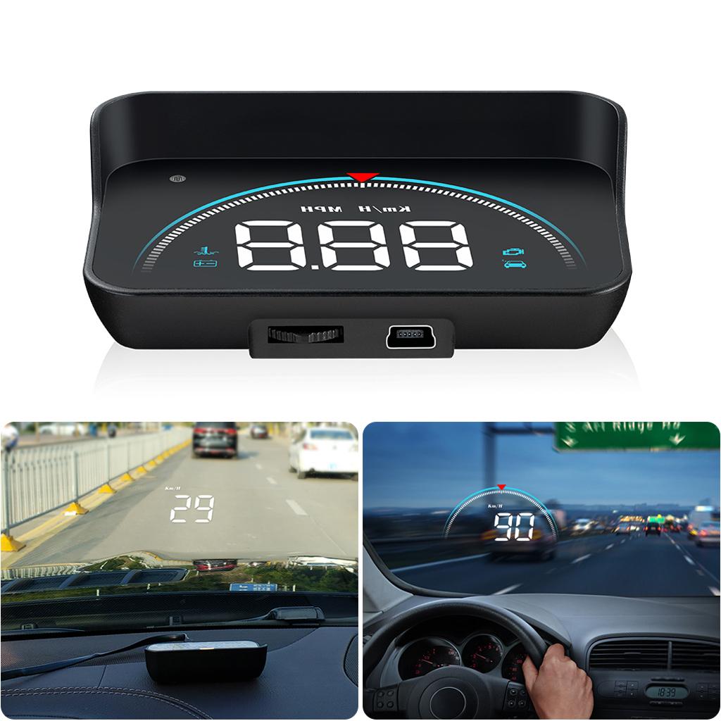 M8 Head up Display Smart OBD2 HUD Auto Digital Meter Port Warning Alarm System