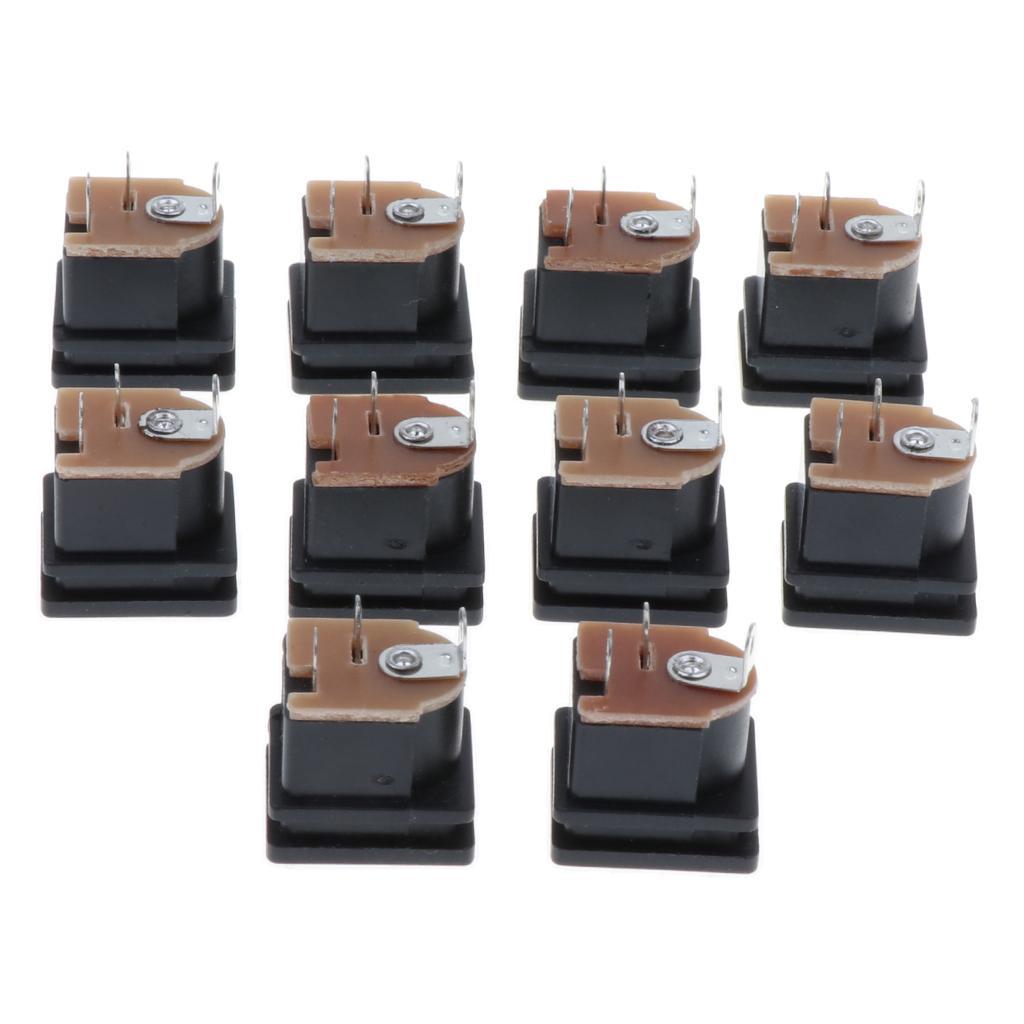 10pcs 5.5mmx2.5mm DC Power  Socket Female Panel Mount Adapter-Square