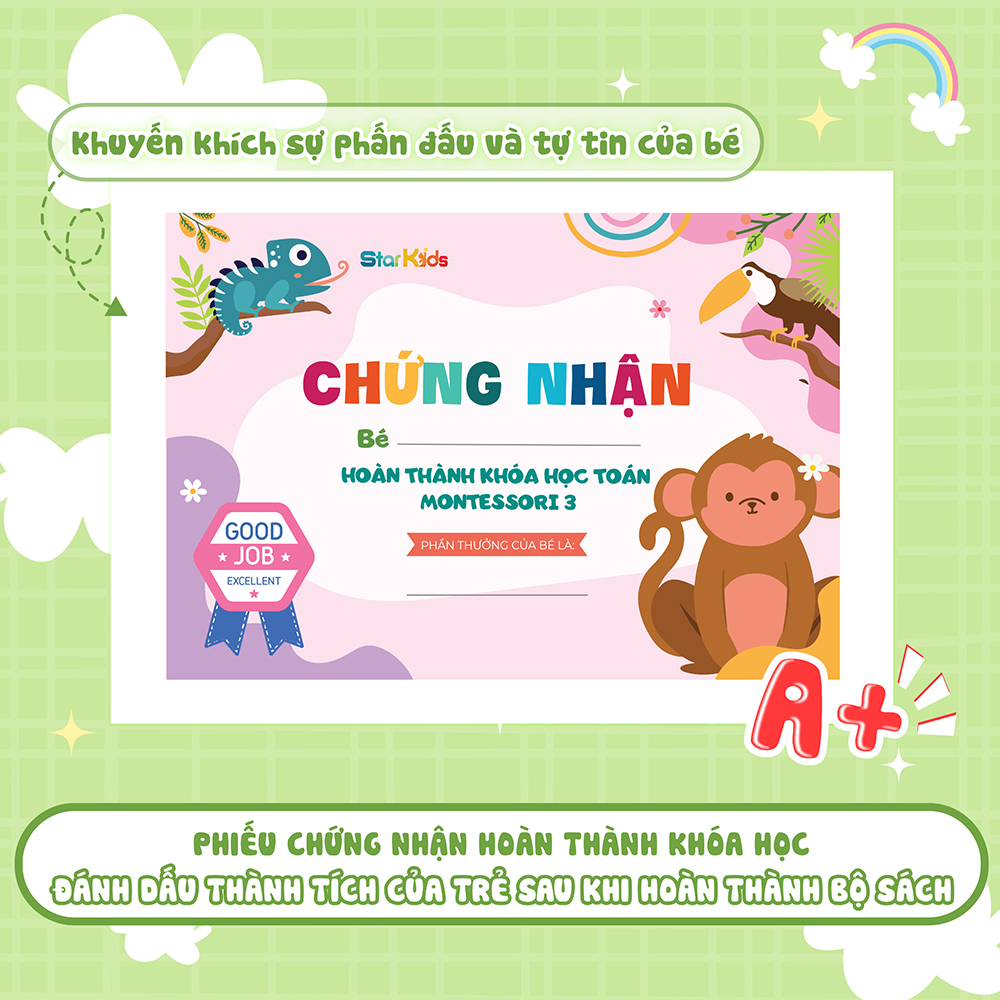 Học Toán Montessori 3 ( Phát triển trí tuệ 4+)
