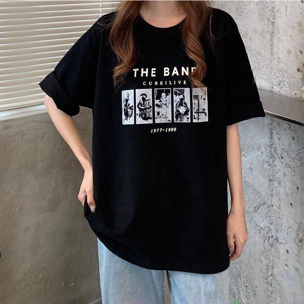 Hình ảnh Áo thun tay lỡ form rộng unisex - Áo phông nam nữ oversize - T shirt the band