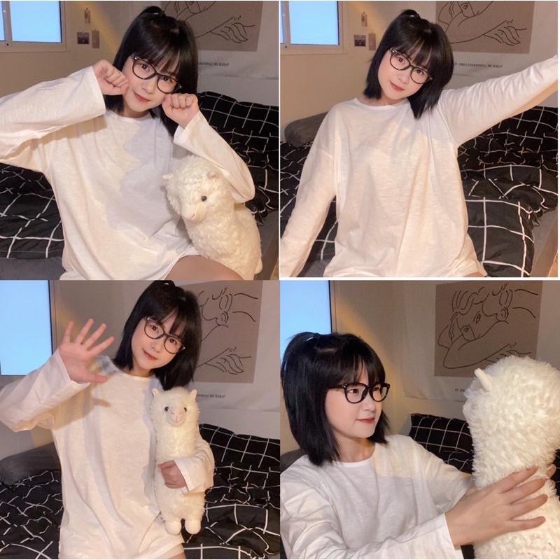 Áo thun dài tay cotton cổ tròn mùa thu Hàn Quốc nhiều màu Sollle