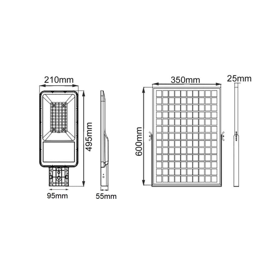 ĐÈN ĐƯỜNG NĂNG LƯỢNG MẶT TRỜI 200W SIÊU SÁNG