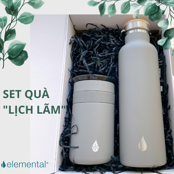 Bình giữ nhiệt Elemental cao cấp, set quà Lịch Lãm,quà tặng ý nghĩa tặng người thân