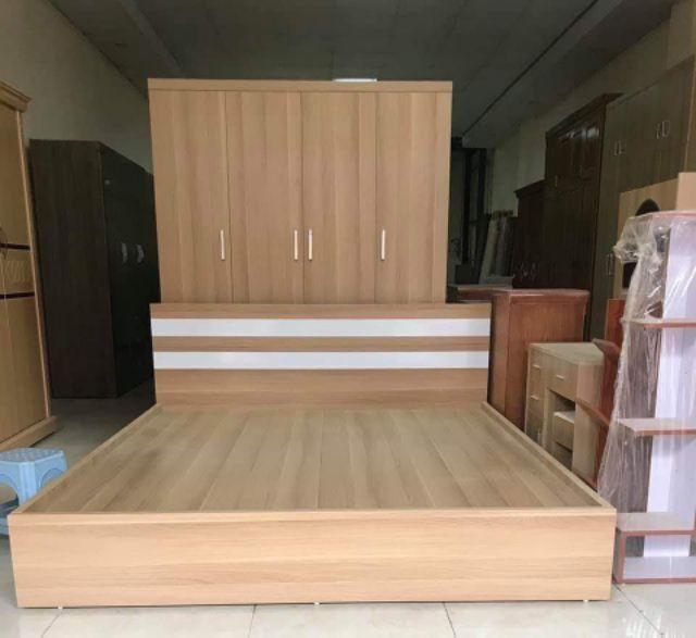 Trọn bộ phòng ngủ 4 sản phẩm gồm giường, tủ, bàn trang điểm, tủ đầu giường