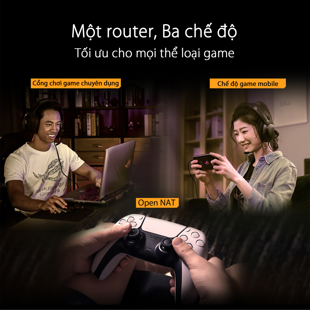 Router Wifi 6 ASUS TUF Gaming AX5400 Băng Tần Kép TUF-AX5400 - Hàng Chính Hãng