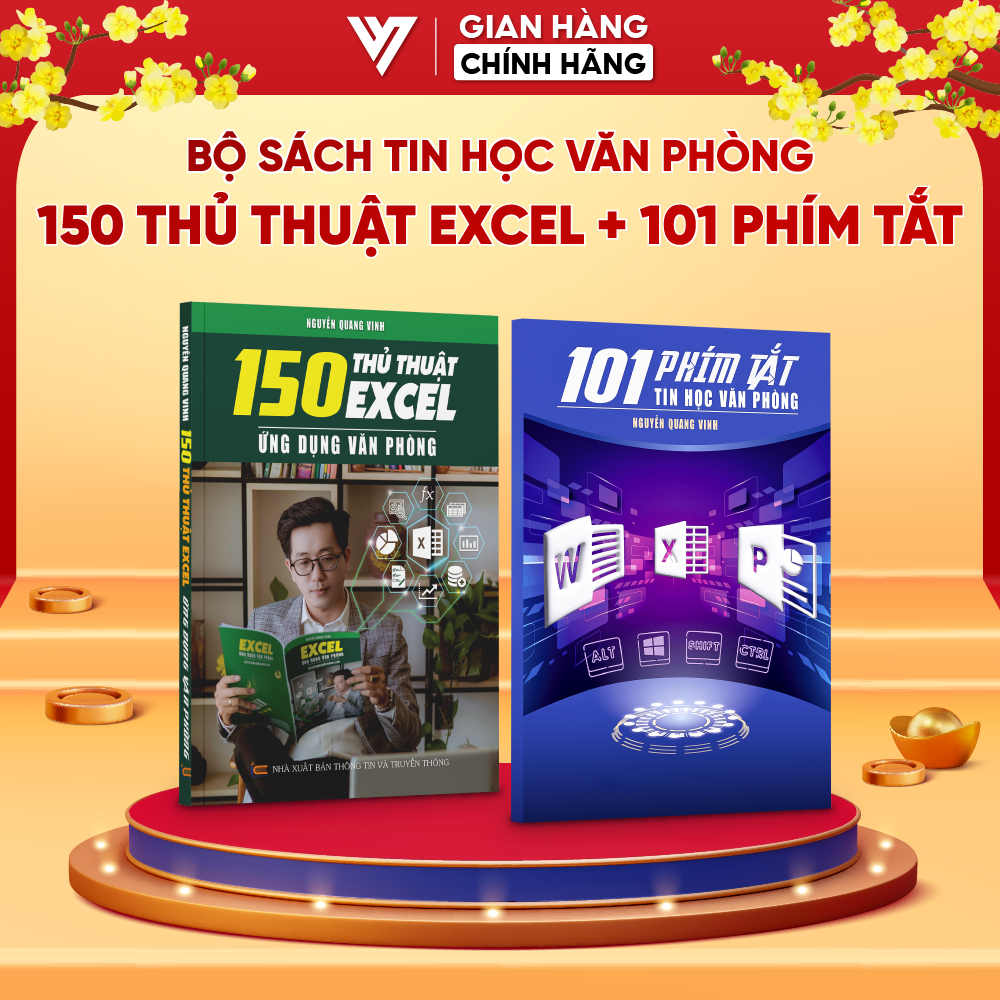 Bộ Sách Dạy Tin Học Văn Phòng 150 Thủ Thuật Excel Và 101 Phím Tắt Bí Quyết Làm Chủ Excel Nâng Cao