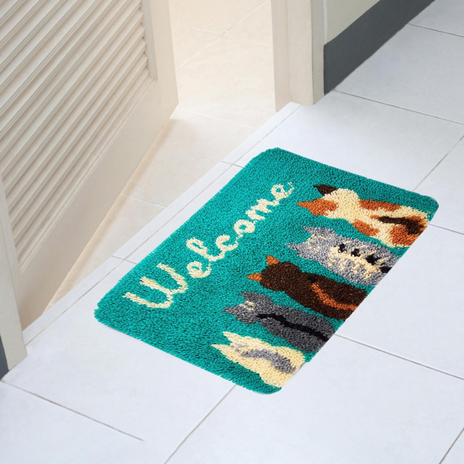 Cat Latch DIY Rug Making Kit Yarn Crocheting Carpet Making Kit Beginners