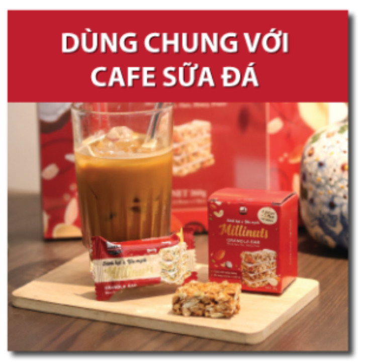 Thanh yến mạch ăn kiêng Granola Bar Millinuts - kết hợp giữa yến mạch hảo hạng và hạt dinh dưỡng, không đường, tốt cho sức khỏe và vóc dáng - Hộp 360g