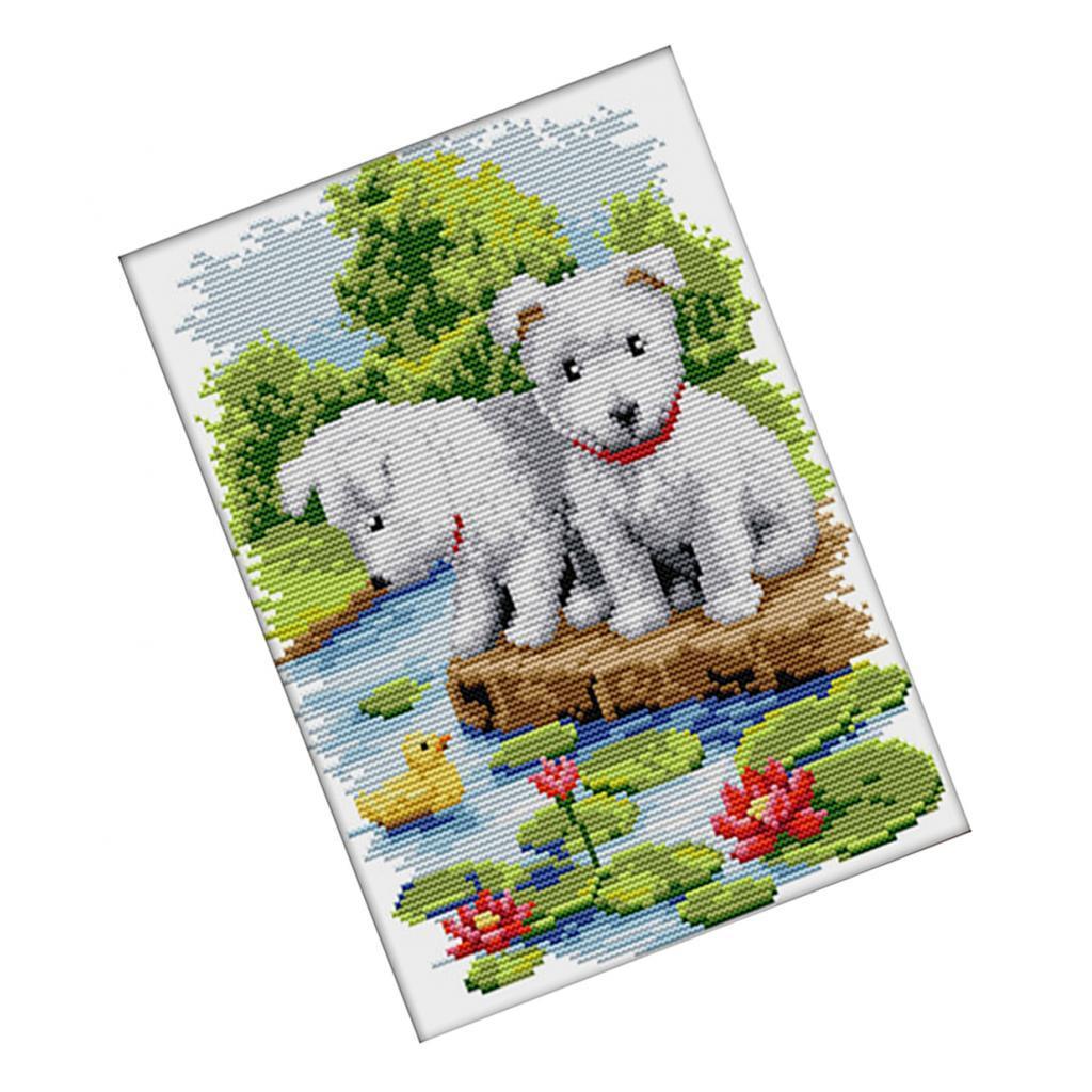 Stamped & Counted Cross Stitch Kits - Cute Dog 11ct