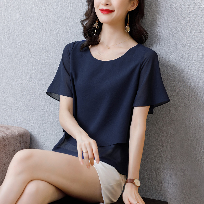 Áo Sơ Mi Voan Che Bụng Giảm Tuổi Trẻ Trung SM69 - Hàng Quảng Châu Cao Cấp