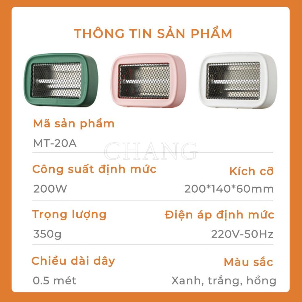 Đèn Sưởi Mini Làm Ấm Để Bàn Để Phòng Ngủ, Bàn Làm Việc Tiện Lợi