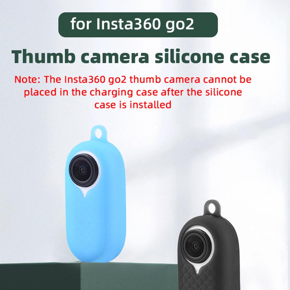 Vỏ Bảo Vệ Tay Bảo Vệ Phụ Kiện Máy Ảnh Silicone Cho Insta360 GO 2 Camera Vỏ Chống Nước Chống Bụi