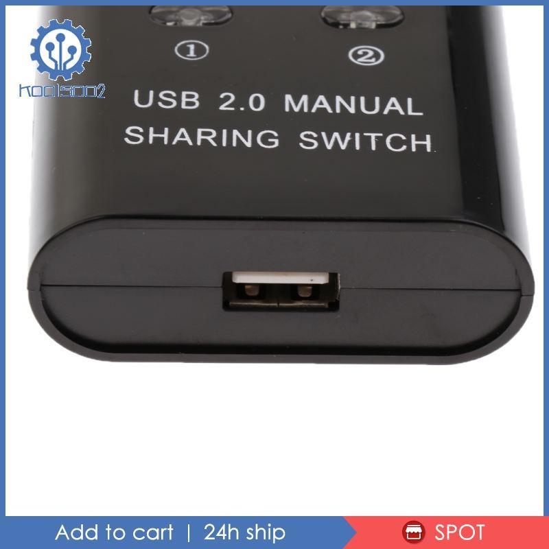 USB Manual Sharing Switch, 2 Ports HUB KVM Swtiches For PC Scanner Printer