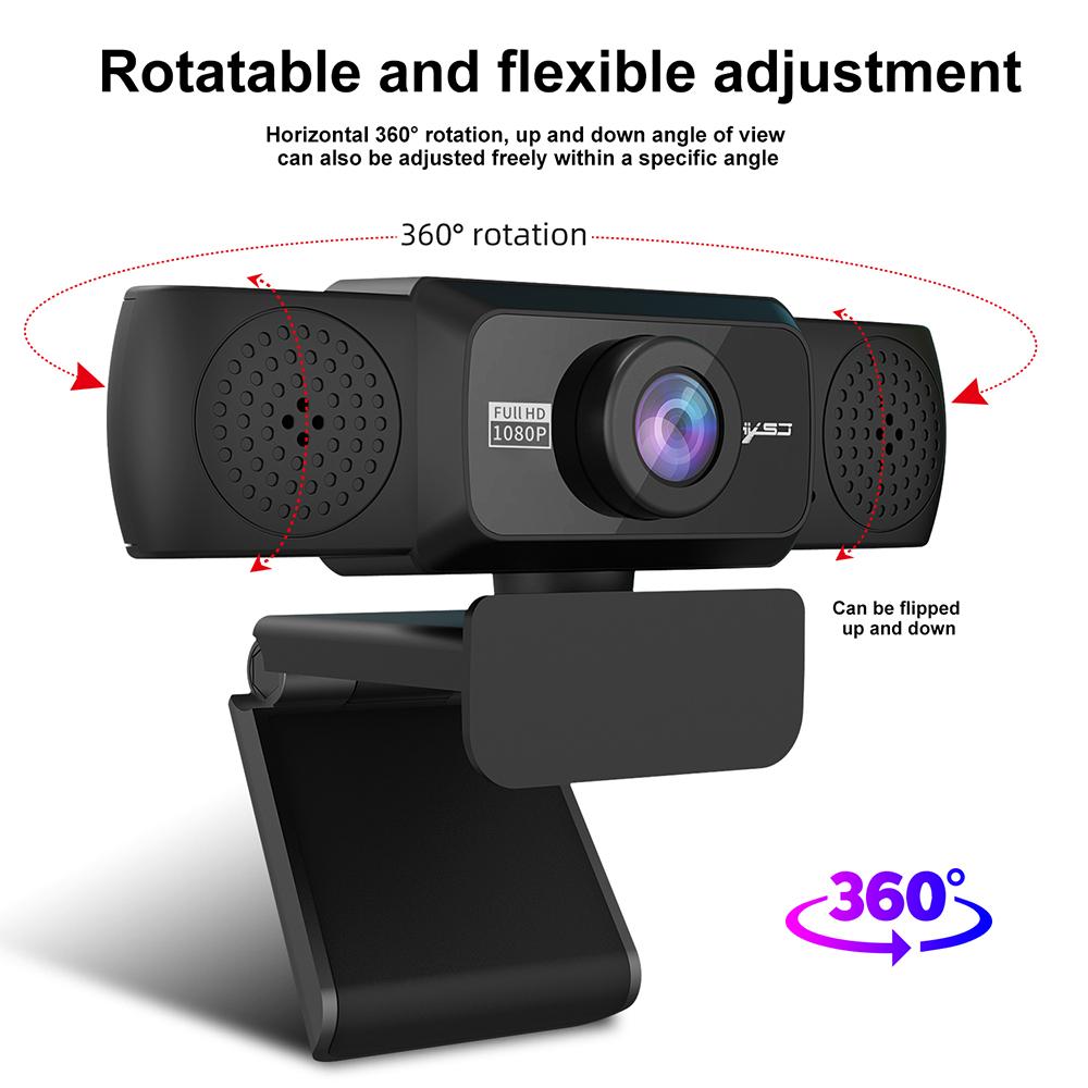 HXSJ S5 HD 1080P Computer Camera Built-in 8m Sound-absorbing Microphone Web Camera with Adjustable Degrees for Laptop