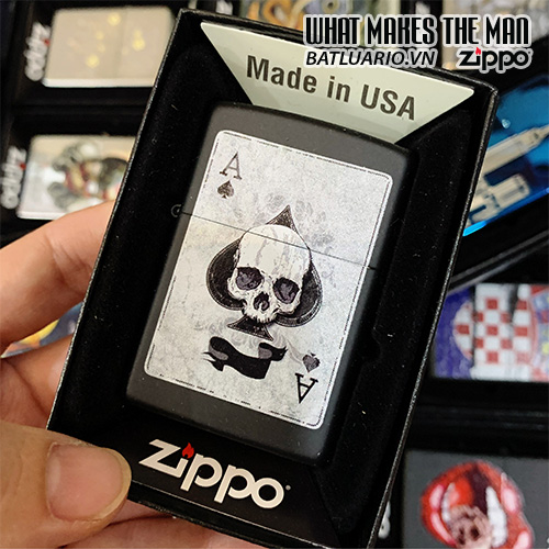 Bật Lửa Zippo 218 Ace Of Spades Skull