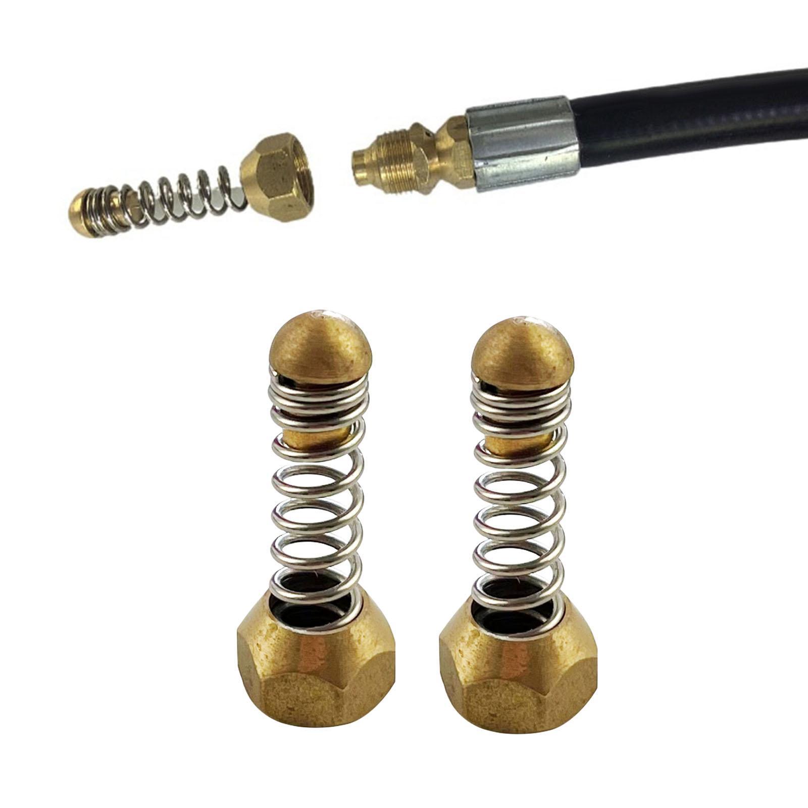 2 Pieces Sewer Jetting Pipe Nozzle with Spring for Pressure Washer Tool