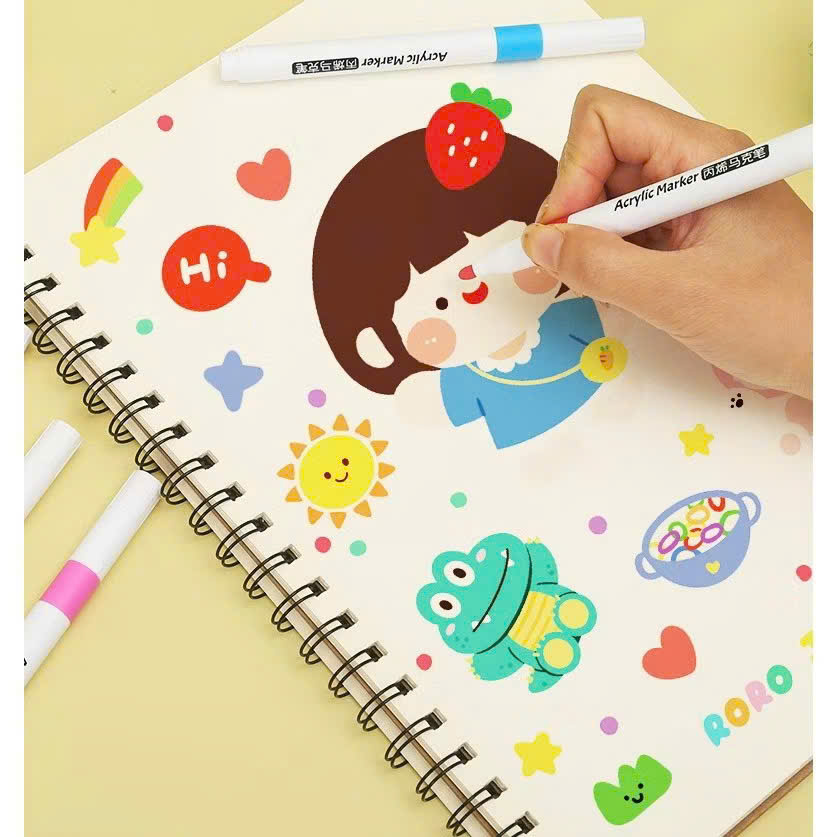 Bút Màu Acrylic Marker Tăng 50% Mực, Vẽ Trên Mọi Chất Liệu, Có Thể Vẽ Chồng Màu - HÀNG CHÍNH HÃNG MINIIN