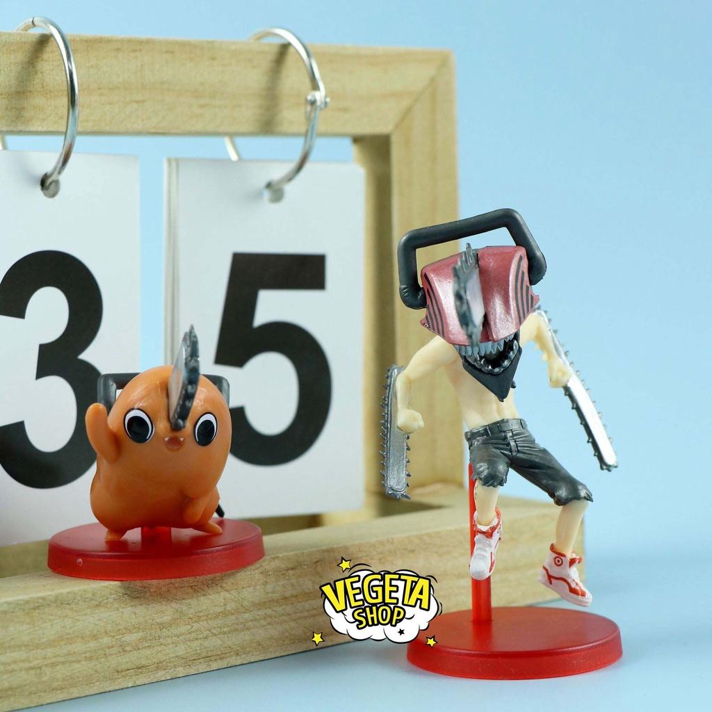 Mô hình Chainsaw Man - Set mô hình nhân vật Denji Pochita Quỷ cưa máy - Kích thước Denji Cao 8cm - Pochita cao 4,8cm