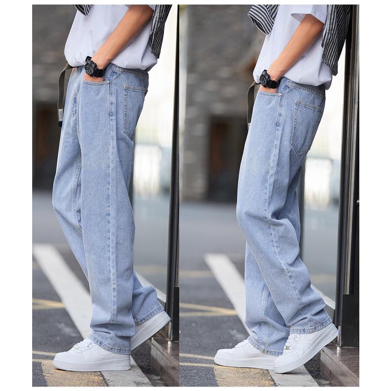 Quần jean baggy ông suông rộng nam, nữ SR01, quần bò nam Top xu hướng 2021
