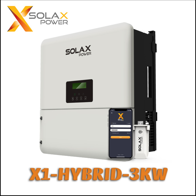 Bộ Inverter Hybrid 1 pha 3kw điện năng lượng mặt trời Solax X1-Hybrid