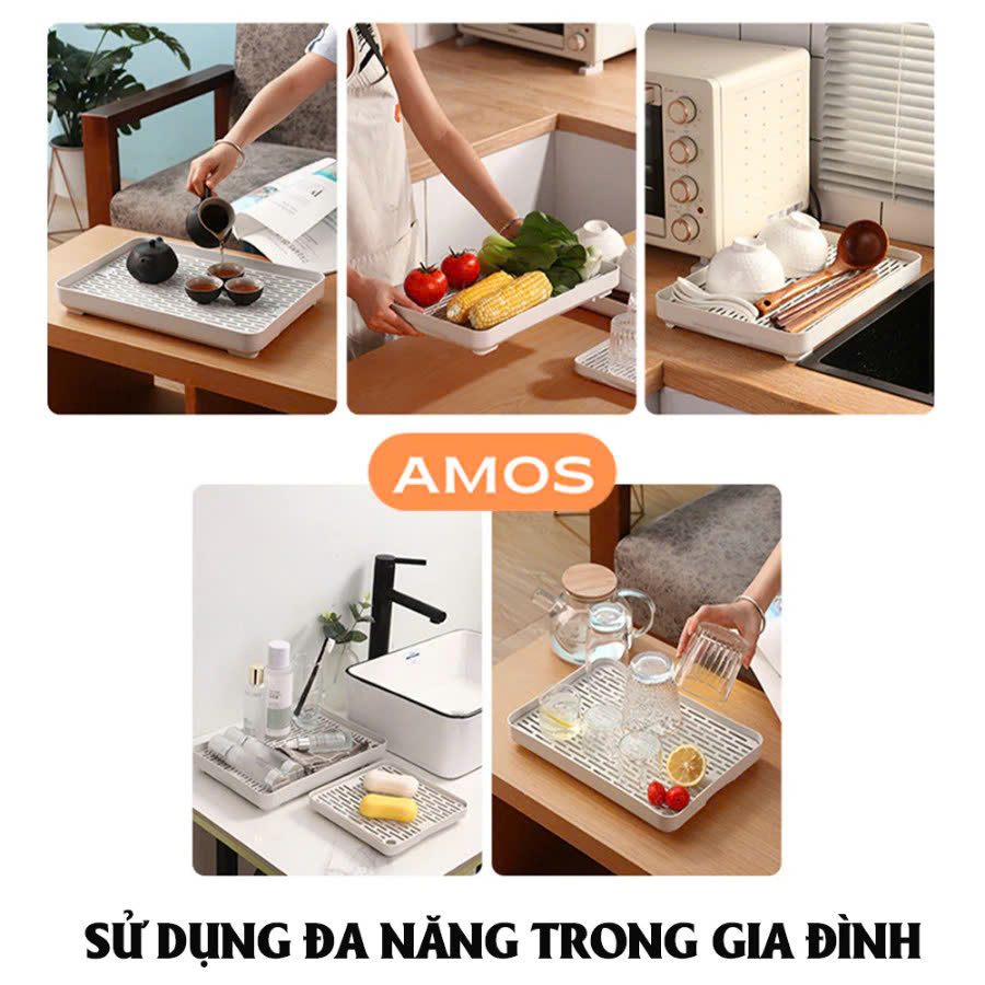 Khay Úp Ly Chén Màu Trắng Giá Úp Cốc Dày Đẹp Có Khay Nhựa Hứng Nước Khay Đựng Có Rổ Thoát Nước Siêu Mỏng Nhẹ Phù Hợp Trang Trí Décor Phòng Hiện Đại Sang Chảnh Và Tiện Dụng